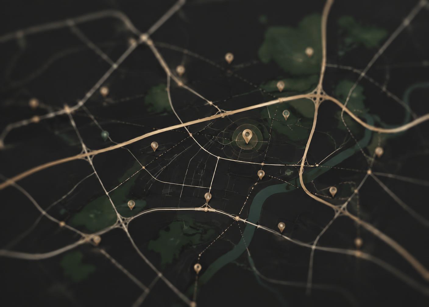 Blurred location map preview for AVS NH24 Ghaziabad